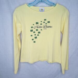 University of Notre Dame Irish Womens Cotton Shirt Size Small USA Made Vintage